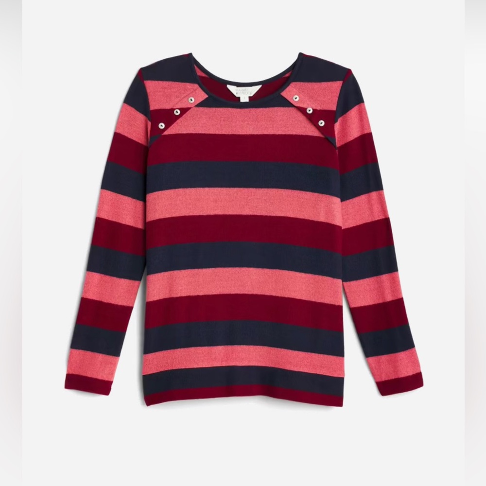 Market & Spruce Gloria Button Detail Knit Top